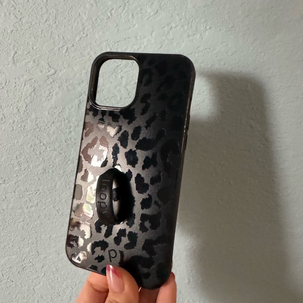 Loopy Black Leopard Phone Case